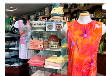 Colourful new fashions displayed inside Chantilly Lace
