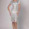 Silver Sequin Midi Dress - Image 2
