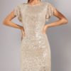 Silver Sequin Midi Dress
