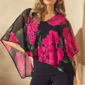 Floral Mesh Overlay Top